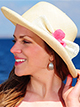 Panama Hat for Women - Natural Decorated