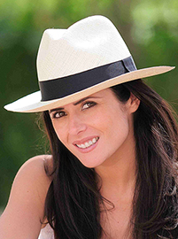 Panama Hat Fedora White - Gamboa Classic for Women