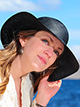 Black Brisa Panama Hat for women