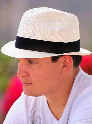 Sombrero de Panamá Cuenca - Borsalino Blanco Hombre | Trajes de Baño - SOMBREROS DE PLAYA